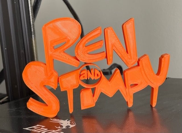 Ren And Stimpy 3D Printed Art / Display Sign